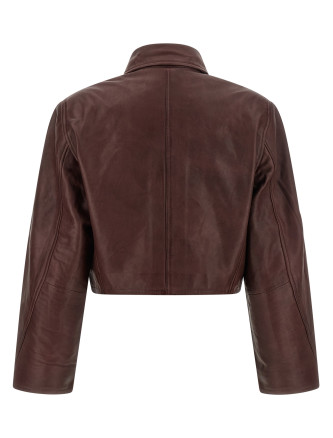 ' Boxy Square Leather' jacket (116666757757) #