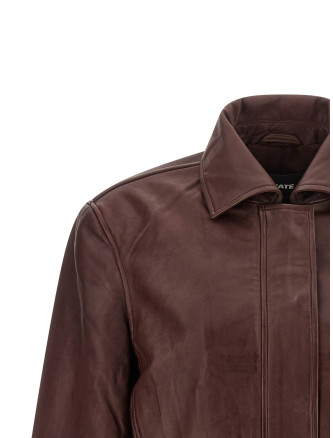 ' Boxy Square Leather' jacket (116666757757) #
