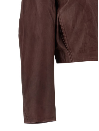 ' Boxy Square Leather' jacket (116666757757) #