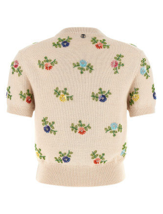 Топ PACO RABANNE Sweater with beads embroidery (26HMPU127ML0628P106) #
