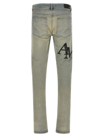 Джинсы AMIRI 'Staggered Logo' (AMDNSY1114531) #