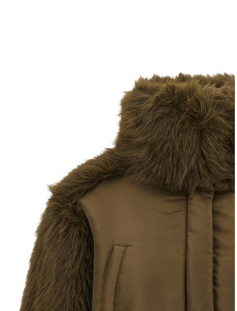 Пуховик PINKO Bomber jacket with fur inserts (107671A2OIL67) #