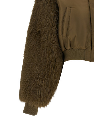 Пуховик PINKO Bomber jacket with fur inserts (107671A2OIL67) #