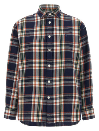 Checked Shirt with Embroidered Logo