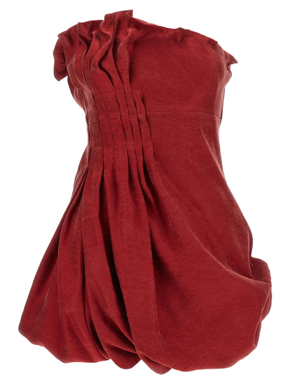 Мини-платье MAGDA BUTRYM Asymmetrical dress with pleats (215926RED) #1