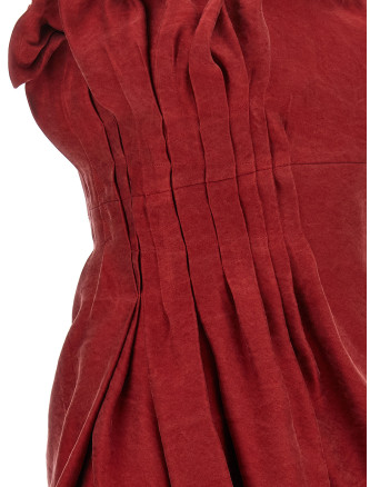 Мини-платье MAGDA BUTRYM Asymmetrical dress with pleats (215926RED) #
