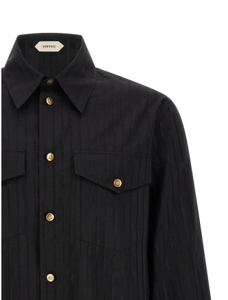 Рубашка VERSACE Jacquard Silk Shirt (10268161A185481B000) #