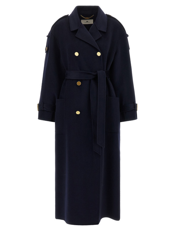 Пальто ELISABETTA FRANCHI Double-Breasted Belted Coat (CP02D66E2H88) #1