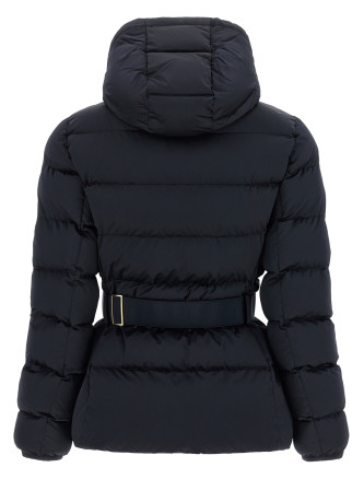 Пуховик ELISABETTA FRANCHI Belted down jacket with logo buckle (PI92D66E2H88) #