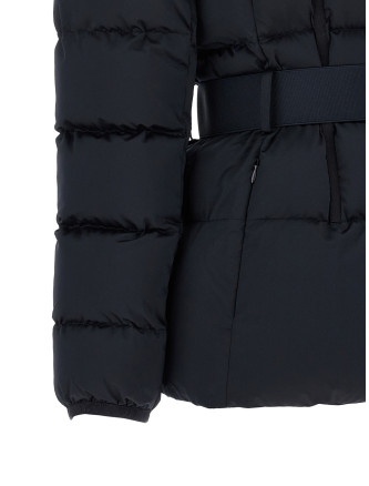 Пуховик ELISABETTA FRANCHI Belted down jacket with logo buckle (PI92D66E2H88) #
