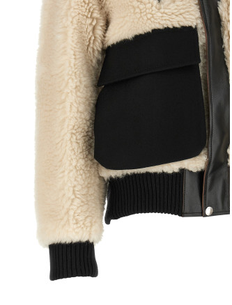 Куртка SACAI Shearling effect wool jacket (2608788051) #