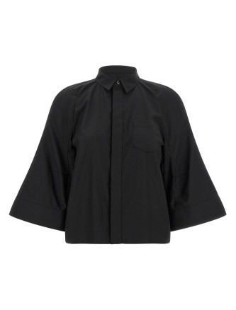 Рубашка SACAI Poplin shirt with wide sleeves
