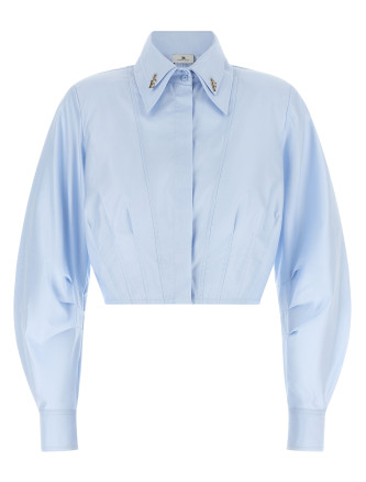 Рубашка ELISABETTA FRANCHI Cropped shirt with charms