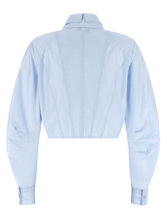 Рубашка ELISABETTA FRANCHI Cropped shirt with charms (CA17066E2019) #