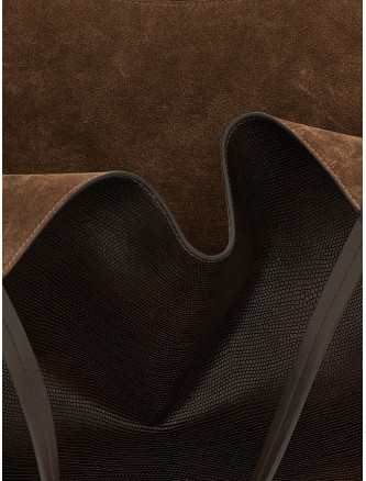 Шоппер BRUNELLO CUCINELLI Reversible Lizard effect leather Duo shopping bag (MBLZB2835C8279) #