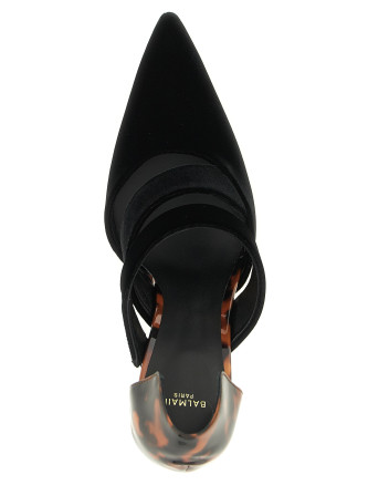 Высокие каблуки BALMAIN Pumps with tortoiseshell detail (HN0UA302TNVAEKS) #