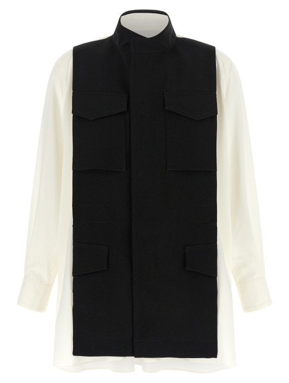 Рубашка SACAI Hybrid shirt with front panel model. (2608709152) #1