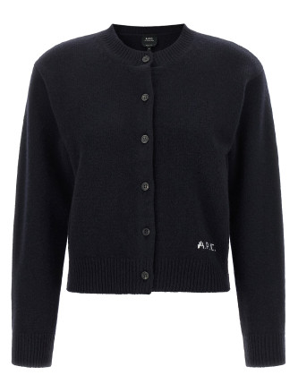 Кардиган A.P.C. Lila' wool cardigan with logo intarsia