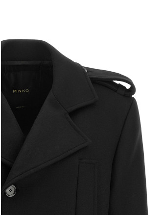 Пальто PINKO Double-breasted belted coat (107900A3PLZ99) #