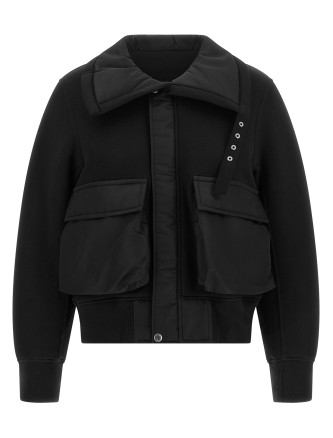 Куртка SACAI Terry cloth-effect fabric jacket