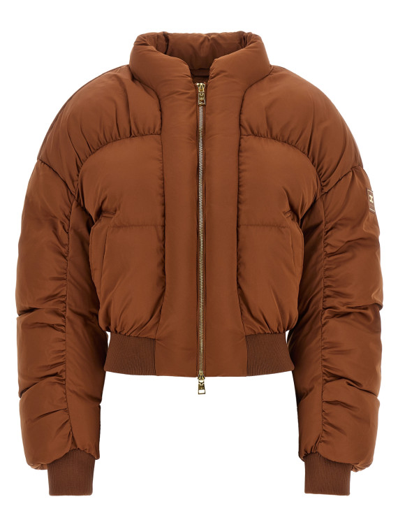 Пуховик ELISABETTA FRANCHI Down jacket with curled sleeves (PI96D66E2FK3) #1