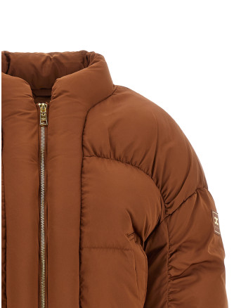 Пуховик ELISABETTA FRANCHI Down jacket with curled sleeves (PI96D66E2FK3) #