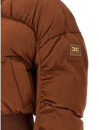 Пуховик ELISABETTA FRANCHI Down jacket with curled sleeves (PI96D66E2FK3) #