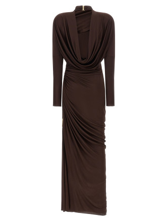 Платье макси BALMAIN Draped jersery dress (DR0000000082A51) #