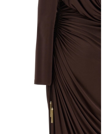 Платье макси BALMAIN Draped jersery dress (DR0000000082A51) #