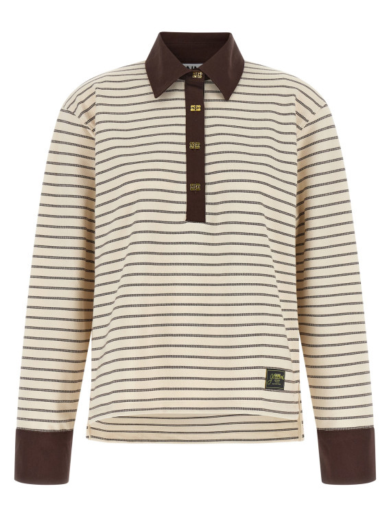 Свитер GANNI Striped cotton polo shirt (A1170012ZXG) #1