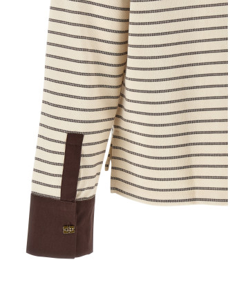 Свитер GANNI Striped cotton polo shirt (A1170012ZXG) #