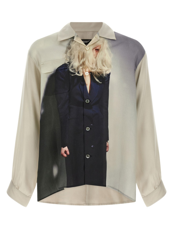 Рубашка UNDERCOVER Photo print shirt (UC2F44041LIGHTBEIGEGRAY) #1