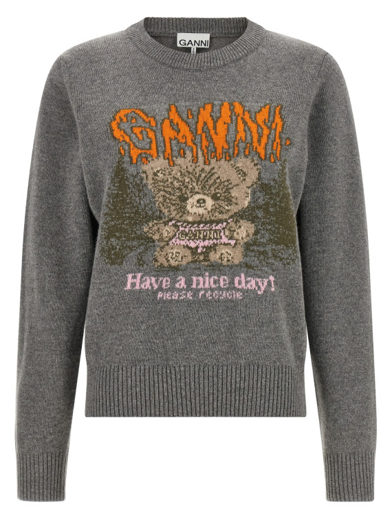 Свитшот GANNI Sweater with front intarsia (A1150052920) #1