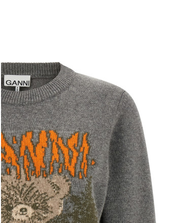 Свитшот GANNI Sweater with front intarsia (A1150052920) #
