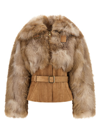 Куртка ELISABETTA FRANCHI Bustier and belted jacket