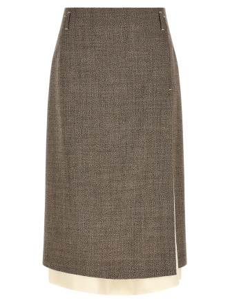Юбка миди TELA Multi-layer hem skirt