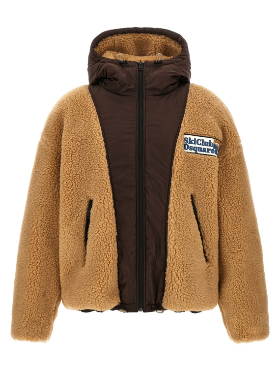 Куртка DSQUARED2 Teddy reversible jacket with logo patch (S71AN0690S25602124) #1