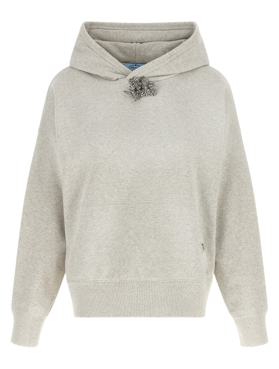 Свитшот PRADA Sweatshirt with jewel pin (134734SOOO6103F0AK9) #1
