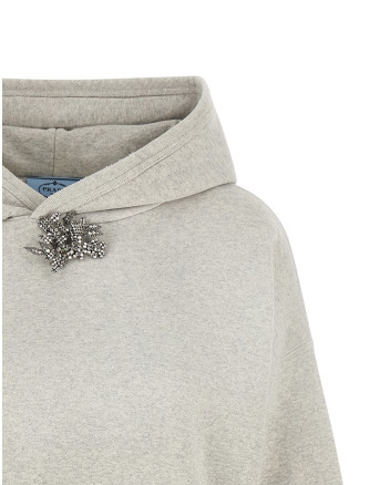 Свитшот PRADA Sweatshirt with jewel pin (134734SOOO6103F0AK9) #