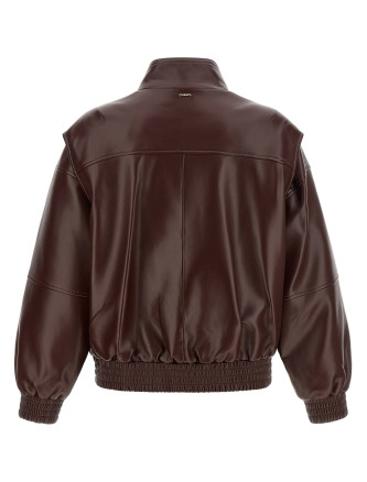 Куртка TWIN SET Leather effect bomber jacket (262TT206014057) #