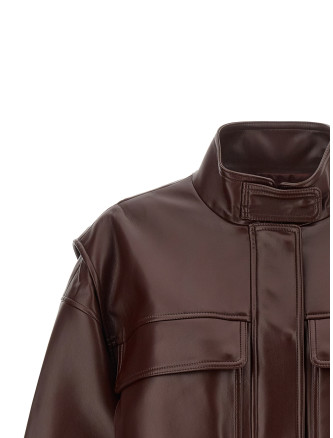 Куртка TWIN SET Leather effect bomber jacket (262TT206014057) #