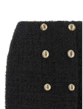 Embossed button detail miniskirt (SK00000000850PA) #