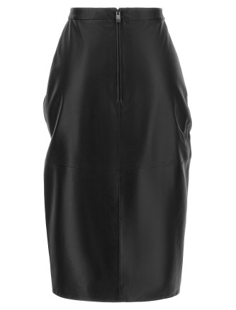 Юбка миди BALMAIN Leather skirt (SK00000000050PA) #