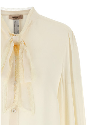 Рубашка TWIN SET Lace insert shirt (262TT232400059) #