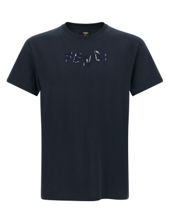 Футболка FENDI Logo embroidery t-shirt