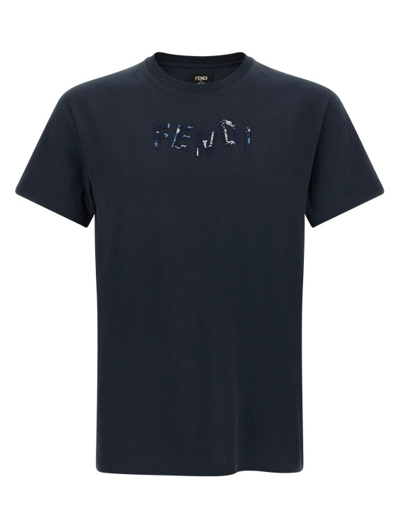 Футболка FENDI Logo embroidery t-shirt (FY1319AUOBF0PTH) #1