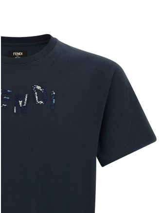 Футболка FENDI Logo embroidery t-shirt (FY1319AUOBF0PTH) #