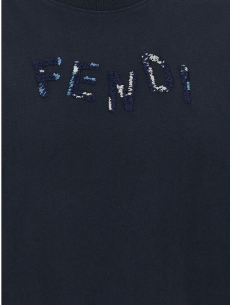 Футболка FENDI Logo embroidery t-shirt (FY1319AUOBF0PTH) #