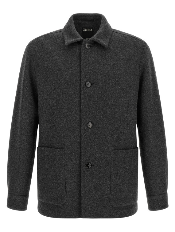 Рубашка ZEGNA Jersey overshirt (450C11A41DHAQ07) #1