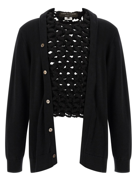 Кардиган COMME DES GARÇONS HOMME PLUS Woven insert cardigan (PRN0100511) #1